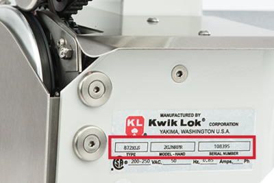 Kwik Lok Machine Number